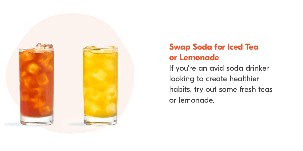 Swap Soda for Iced Tea or Lemonade